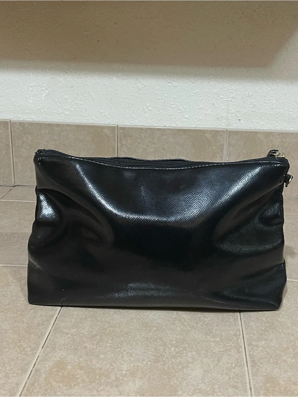 Victoria's Secret Black Cosmetic Pouch with Pink Logo Patch